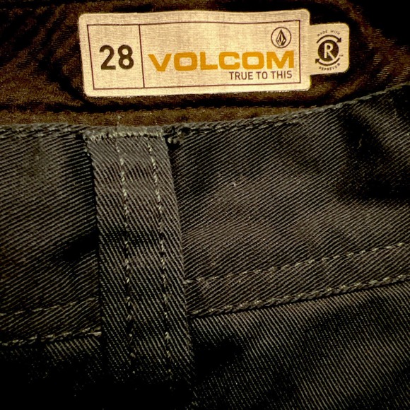 Volcom Men's Frickin Chino Shorts Size 28 Navy Blue Relaxed Fit Casual - Picture 3 of 4
